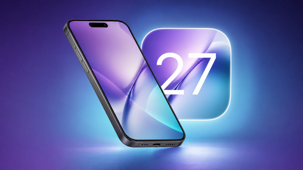 IOS 27 NO SERÁ SOLO PARA LOS IPHONE NUEVOS: ESTAS MEJORAS LLEGARÁN A MODELOS ANTIGUOS iPhone compatible con iOS 27 mostrando la nueva interfaz del sistema operativo de Apple
